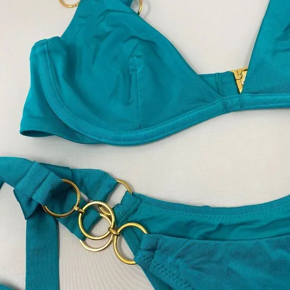 Agent Provocateur Anastacia Teal Bikini Set 34B/3